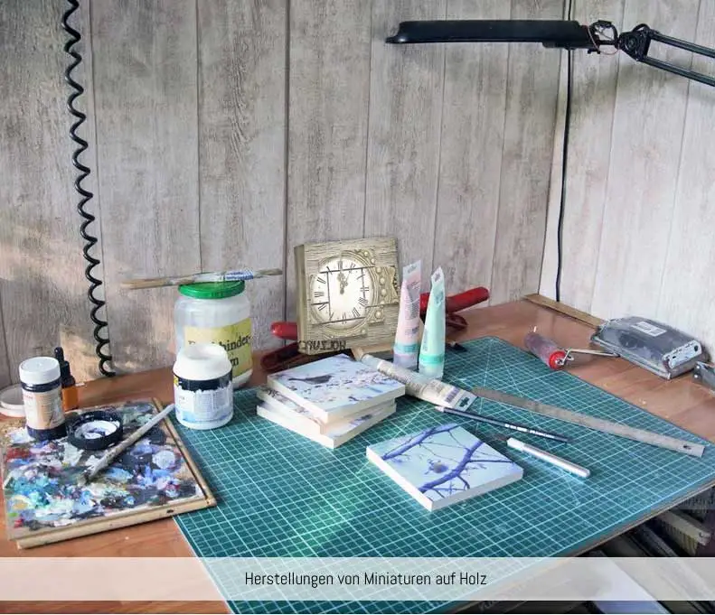 Arbeitsplatz, Herstellung von Miniaturen